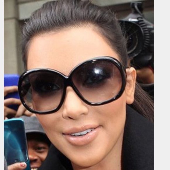 Tom Ford Natalia Sunglasses ASO Kim Kardashian Black Grey Oversized TF12 Gold T main image 10